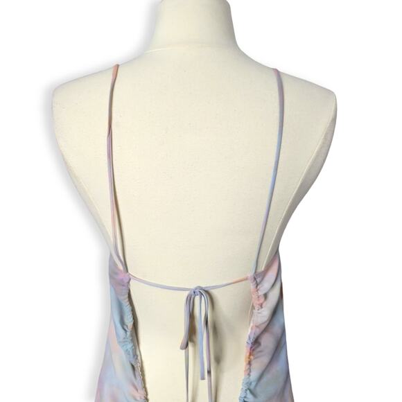 Skyler & Madison "Molly" Pastel Cloud Open Back Mini Dress Size Large - Picture 12 of 15